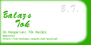 balazs tok business card